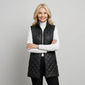 Lange Weste für Damen im glänzenden Look für Outdoor Schwarz 3